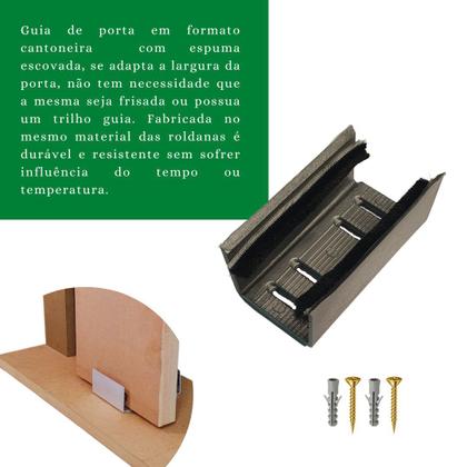 Imagem de Kit p/ Porta Correr Trilho Alumínio 35x35 1,60m Natural - RDA-4 - KT-711