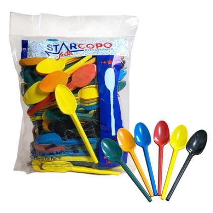 Imagem de Kit p/ Sorvete Açaí 400 Colheres +400 Cumbucas Isopor 200ml