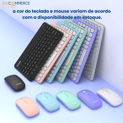 Imagem de Kit p/ Tablet Tcl Tab 11 Fe: Capa Giratória, Teclado c/ Mouse Bluetooth e Película Hidrogel