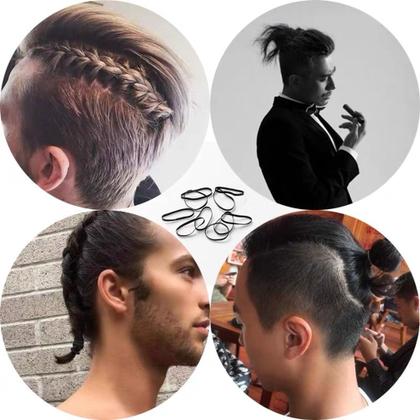 Imagem de Kit Pacote com 300 Elásticos Silicone Preto ou Branco de Cabelo Para Penteado Tranças