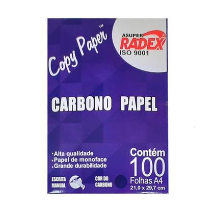 Imagem de Kit Pacote Papel Carbono Preto / Pacote Papel Carbono Azul A4 - Radex