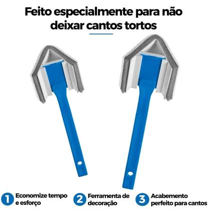 Imagem de Kit Pad Cantos E Rodapés + Suporte Garfo + Rolo De Pintura