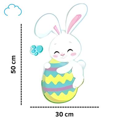 Imagem de Kit Painéis Impressos Com Faixa - Feliz Páscoa Do Coelho C/27Unid