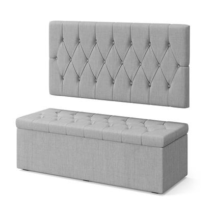 Imagem de Kit Painel Centaurus 200 e Calçadeira Sagitarius Linho Aradecor