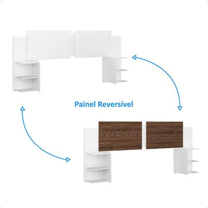 Imagem de Kit Painel de Cama Box Quarto Regulável 3 Tamanhos com 2 Mesa de Cabeceira - MJM Casa dos Móveis