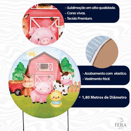 Imagem de Kit Painel de Festa Redondo e Trio de Cilindros Roblox Feminino - Fera Print