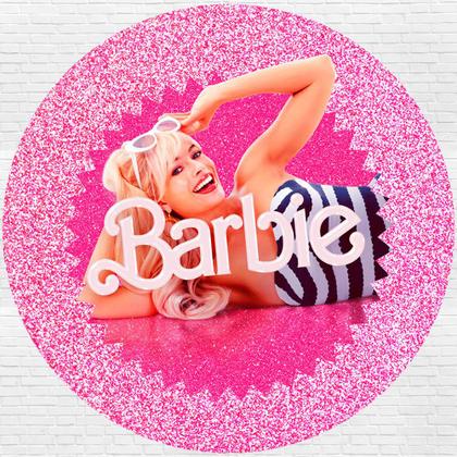 Imagem de Kit Painel de Festa Redondo Trio Cilindro - BARBIE O FILME