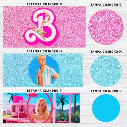 Imagem de Kit Painel de Festa Redondo Trio Cilindro - BARBIE O FILME