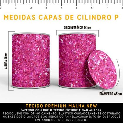 Imagem de Kit Painel de Festa Redondo Trio Cilindro - BARBIE PRINCESA