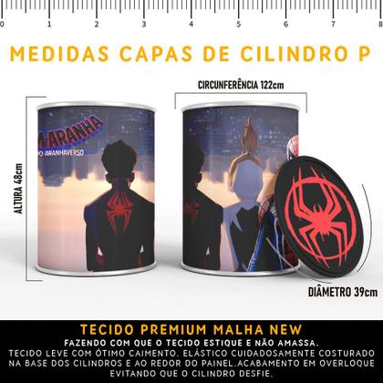 Imagem de Kit Painel de Festa Redondo Trio Cilindro - Homem Aranha No Aranha Verso