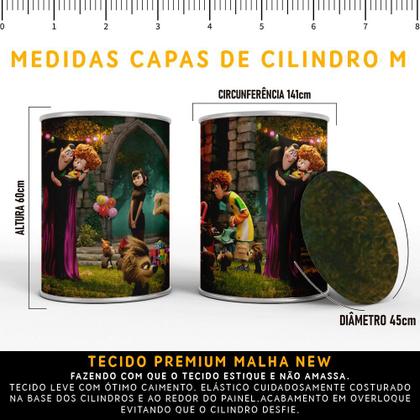 Imagem de Kit Painel de Festa Redondo Trio Cilindro - Hotel Transilvânia