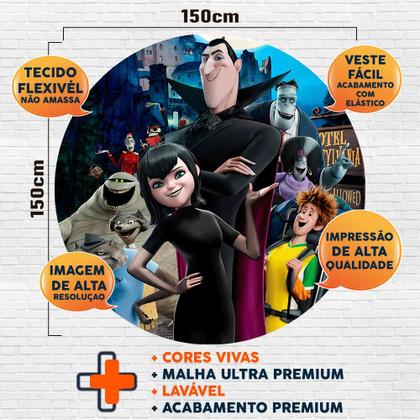 Imagem de Kit Painel de Festa Redondo Trio Cilindro - Hotel Transilvânia