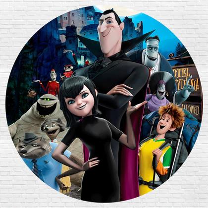 Imagem de Kit Painel de Festa Redondo Trio Cilindro - Hotel Transilvânia