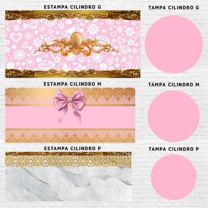 Imagem de Kit Painel de Festa Redondo Trio Cilindro - Minnie