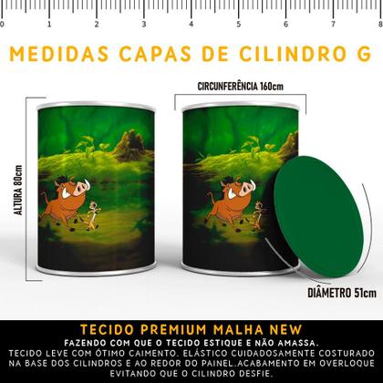 Imagem de Kit Painel de Festa Redondo Trio Cilindro - REI LEÃO