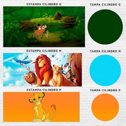 Imagem de Kit Painel de Festa Redondo Trio Cilindro - REI LEÃO