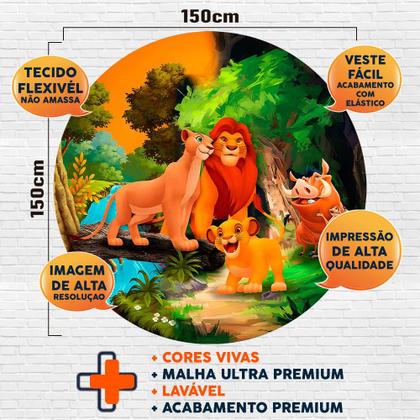 Imagem de Kit Painel de Festa Redondo Trio Cilindro - REI LEÃO
