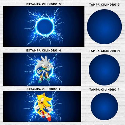 Imagem de Kit Painel de Festa Redondo Trio Cilindro - SONIC