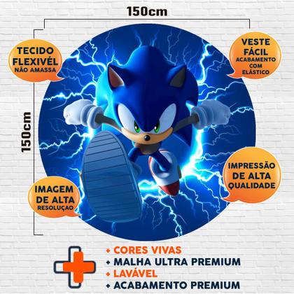 Imagem de Kit Painel de Festa Redondo Trio Cilindro - SONIC