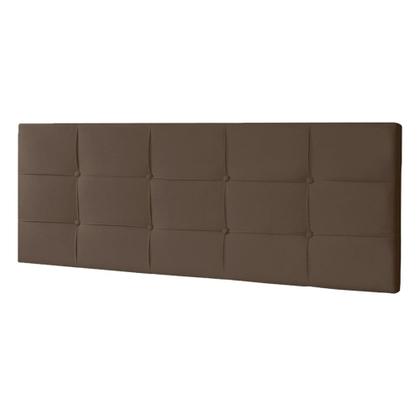 Imagem de Kit Painel e Calçadeira Baú Queen 1,60m Roma Suede Marrom - Pallazio