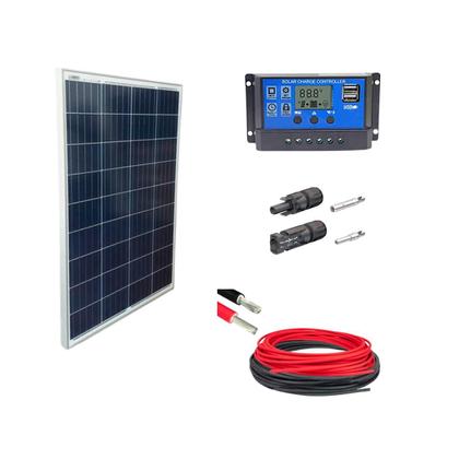 Imagem de Kit Painel Placa Energia Solar 60wp Pwm 30a Cabo E Mc4