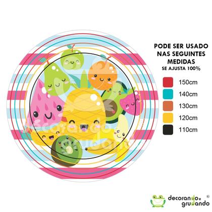 Imagem de Kit Painel Redondo + Trio Capa Cilindro Frutinhas