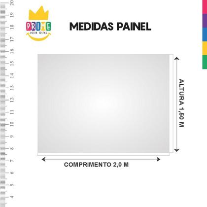 Imagem de Kit Painel Retangular + Capa Mesa Chá Revelação Em Tecido