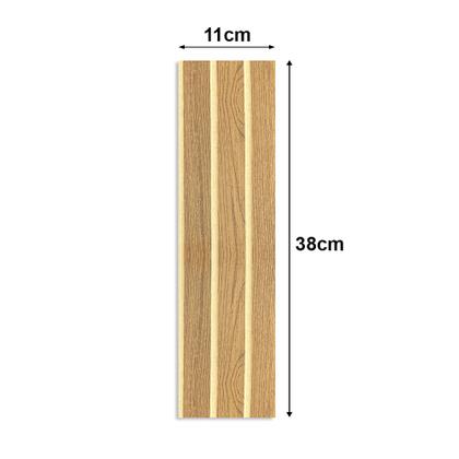 Imagem de Kit Painel Ripado De Madeira Decorativa Autocolante 6mm