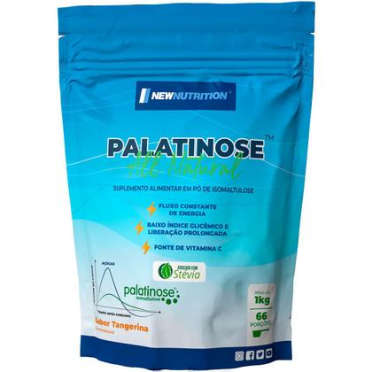 Imagem de Kit Palatinose All Natural 1Kg Tangerina + BCAA 2:1:1 2400mg Com Vitamina B6 NEWNUTRITION