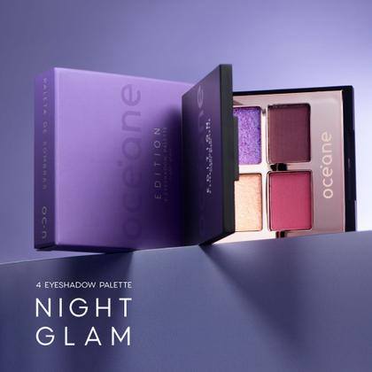 Imagem de Kit Paleta de Sombras Night Glam Océane Edition + Pincel para Sombra Ocn8 (2 Produtos)