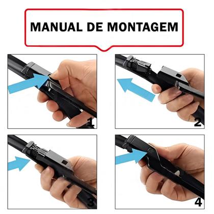 Imagem de Kit Palheta Dianteira Tracker 2020 a 2025 Limpador de Parabrisa de Silicone