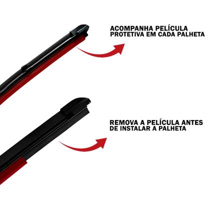 Imagem de Kit Palheta Dianteira Tracker 2020 a 2025 Limpador de Parabrisa de Silicone