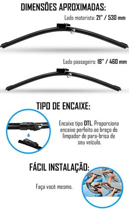 Imagem de Kit Palheta Limpador Agile Montana 2011+ 21/18