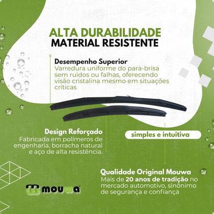 Imagem de Kit Palheta Original Hibrida Mouwa MH2614 + Traseira Mouwa Nissan Kicks até 2024
