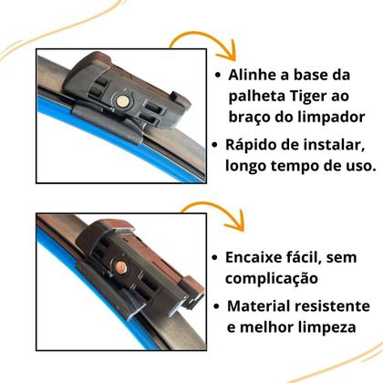 Imagem de Kit Palhetas Limpador Parabrisa Silicone Agile 2012 À 2014