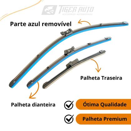 Imagem de Kit Palhetas Limpador Parabrisa Silicone Agile 2012 À 2014