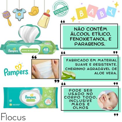 Imagem de Kit Pampers Bepantol Baby Creme Assaduras Lenços Umedecidos Glicerina Lenços Aloe Vera Hipoalergênica