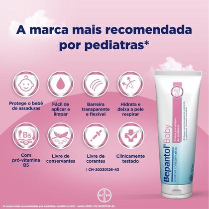 Imagem de Kit Pampers Glicerina Bepantol Baby Pomada Assaduras Lenços