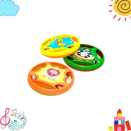 Imagem de Kit Pandeirola e Tambor Maluco Infantil Colorido Musical Instrumentos Musicais Educacional