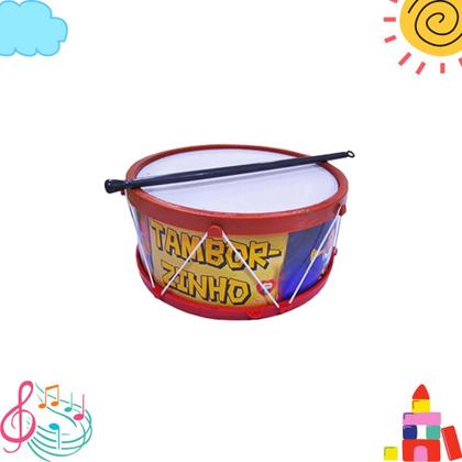 Imagem de Kit Pandeirola e Tambor Maluco Infantil Colorido Musical Instrumentos Musicais Educacional