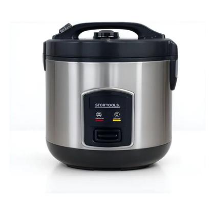 Imagem de Kit Panela Arroz Eletrica Cozimento Rapido Preta Medidor Colher Vapor Prepara RefeiçãoSaudável