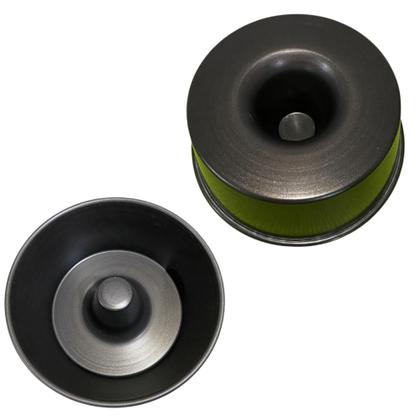 Imagem de kit Panela Banho Maria Pudim E Vapor de Cuscuz Antiaderente Interno e Externo com Tampa Vidro