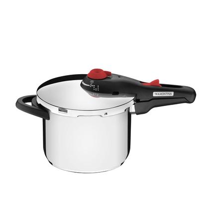 Imagem de KIT - Panela de Pressão 6l Solar + Panela Wok Alumínio Loreto 28cm Vermelha - Tramontina