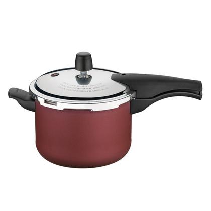 Imagem de Kit Panela Pressão Tramontina Vancouver Antiaderente 4,5 Litros + Frigideira Wok Vermelho