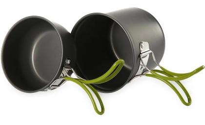 Imagem de Kit Panelas Camping Pesca Ds-101 2 Pçs Super Compacto leve