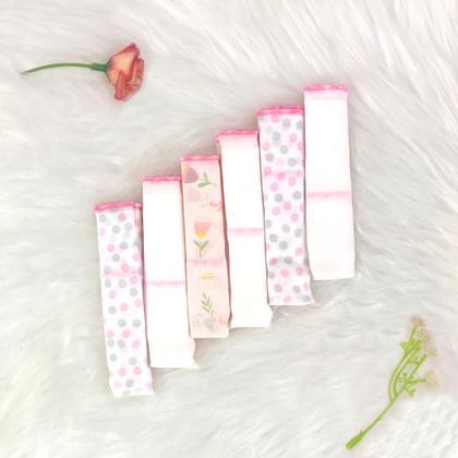 Imagem de Kit Paninho de Boca com 6 Unidades 100% Algodão Estampado