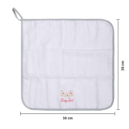 Imagem de Kit Paninho De Boca Com Prendedor De Chupeta Coelha Papi