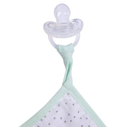 Imagem de Kit Paninho De Boca Com Prendedor De Chupeta Panda Papi