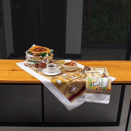 Imagem de Kit Pano de Copa Felpudo Estampado 3 peças Sortido