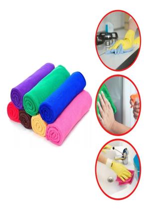 Imagem de Kit Pano de Limpeza Multiuso Com 7 peças Alta Absorção